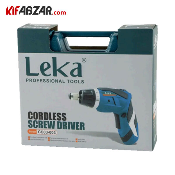 بسته بندی کیت پیچ گوشتی شارژی 3.6 ولت لکا مدل CS03-003