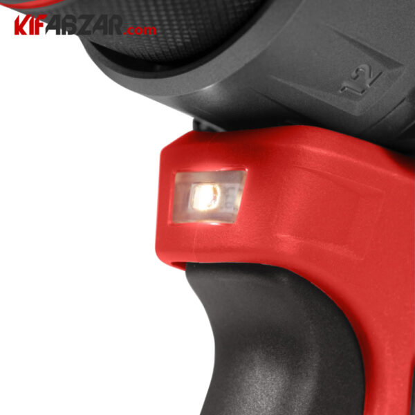 لامپ LED دریل پیچ گوشتی شارژی چکشی 12 ولت میلواکی مدل M12 FPD2-402X