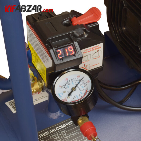 نمایشگر دیجیتال کمپرسور باد 50 لیتری روما مدل پرایم 2-1480F50