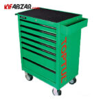 جعبه ابزار 7 کشو سبز-مشکی تاپ تول مدل TCAN0701