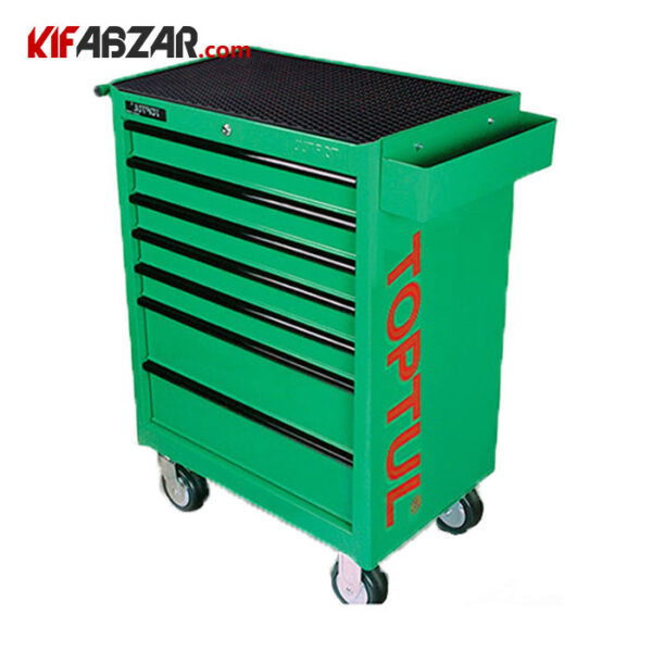 105c38407661492e8db5307f6e470b05 جعبه ابزار 7 کشو سبز-مشکی تاپ تول مدل TCAN0701 - Image 1