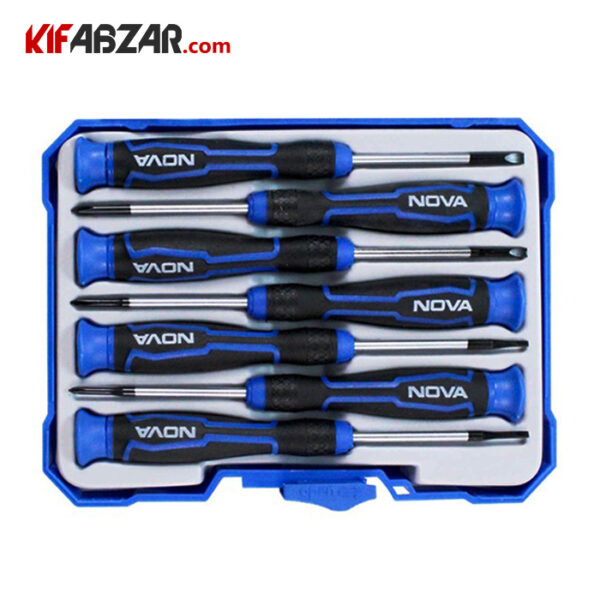 ست پیچ گوشتی ساعتی 7 پارچه نووا مدل 1339