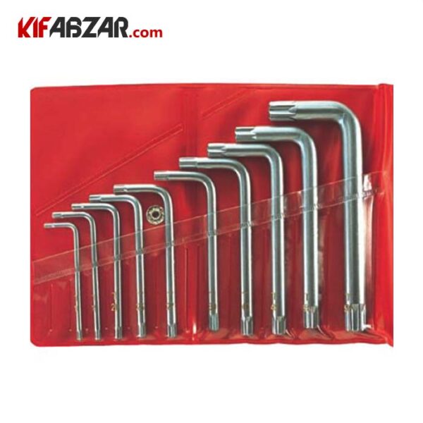 145d903d4a2042eaa3649c4b8e608a26 ست آچار آلن ستاره ای کوتاه 10 عددی ایت مدل TXL 10 - Image 1