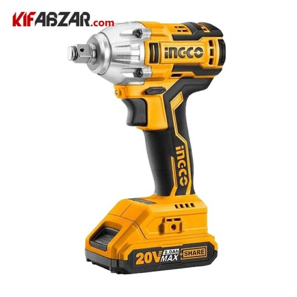 1ced925e5a92418d9842582c1880b875 آچار بکس 1/2 اینچ شارژی 20 ولت اینکو مدل CIWLI2001 - Image 1