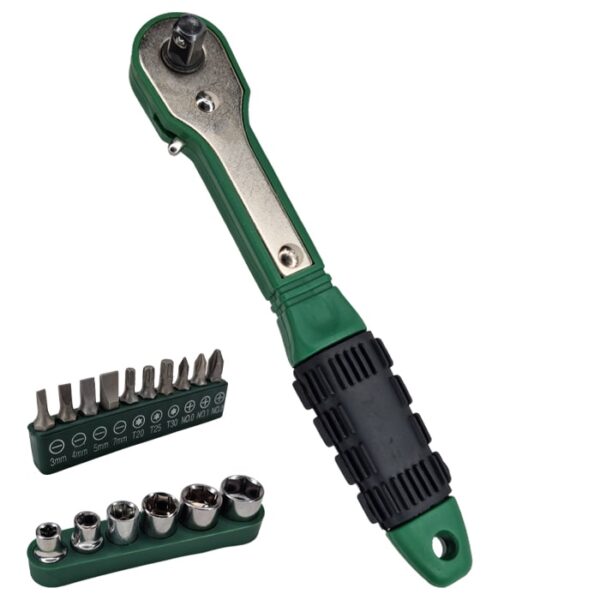 201802a27f9a4dc59099c086c3dbab39 مجموعه 17 عددی سری بکس و پیچ گوشتی GQ-TOOLS مدل GQ-415 - Image 1