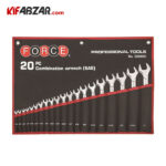 ست آچار یکسر تخت یکسر رینگ اینچی 20 عددی فورس مدل 5209SC