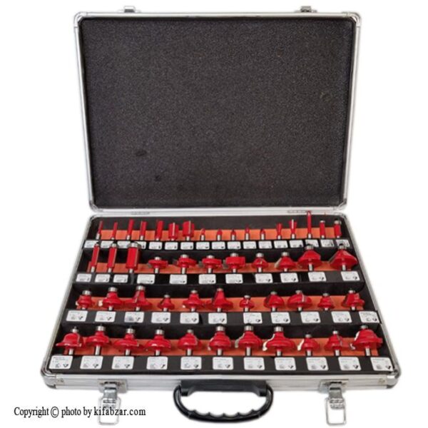 624a1e0d29b441ab9cbe1bbdde3602b8 ست تیغ اورفرز REXO شفت 8 میلیمتر مجموعه 50 عددی - Image 1