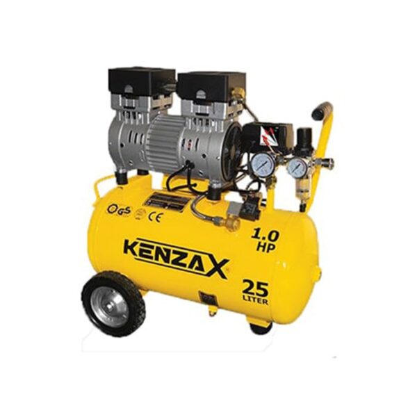 751dd3c55ae14577a32521f9ae1f6354 کمپرسور باد سایلنت 25 لیتری کنزاکس مدل KACS-125 - Image 1