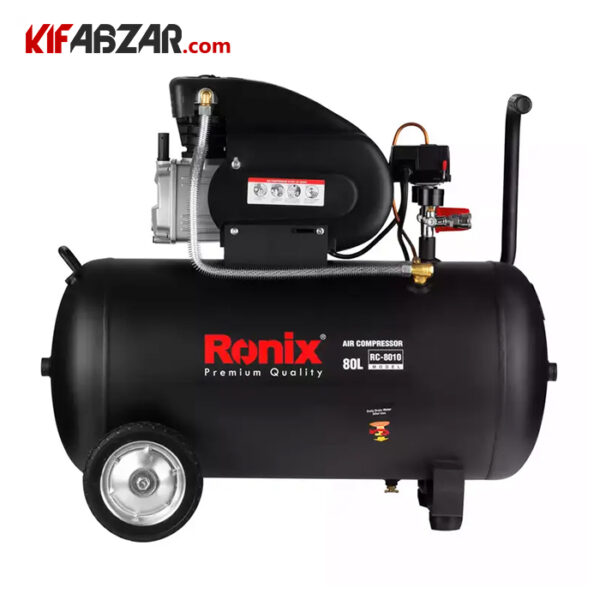 78b71c5366c942479a5b343a08696ad2 کمپرسور باد 80 لیتری رونیکس مدل RC 8010 - Image 1
