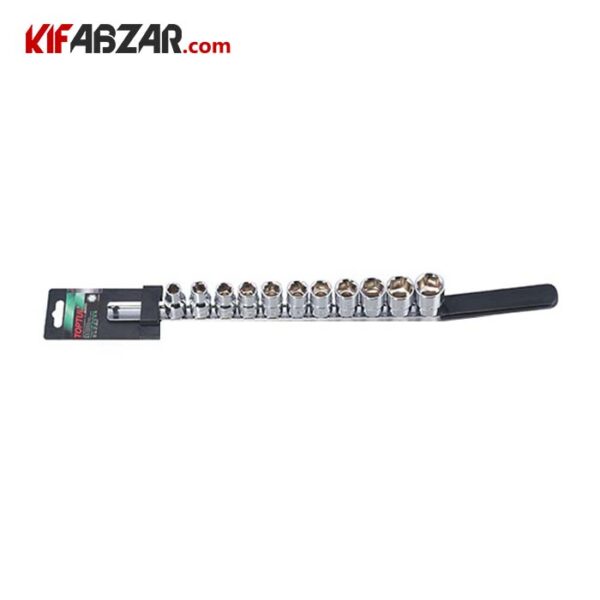 85913738552b4429a8ff843e07091b0c ست بکس ریلی 1/2 اینچ 6 پر کوتاه 11 عددی تاپ تول مدل GAAQ1104 - Image 1