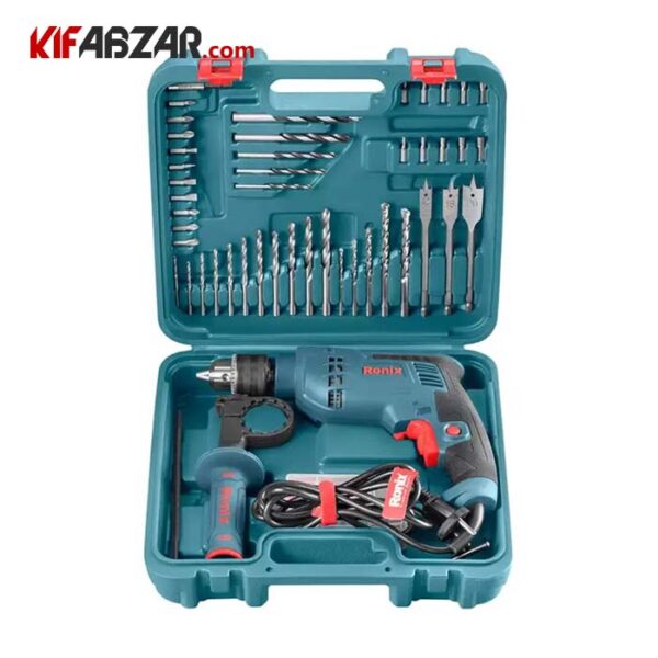 8cb86bdbb0a94f9b86cb02241d11c087 کیت دریل و متعلقات رونیکس مدل RS 0006 - Image 1