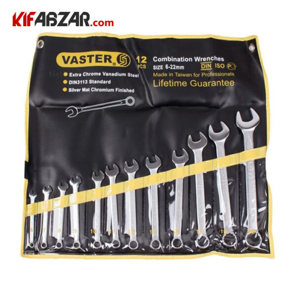 ست آچار یکسر تخت یکسر رینگی  12 عددی واستر مدل PC12