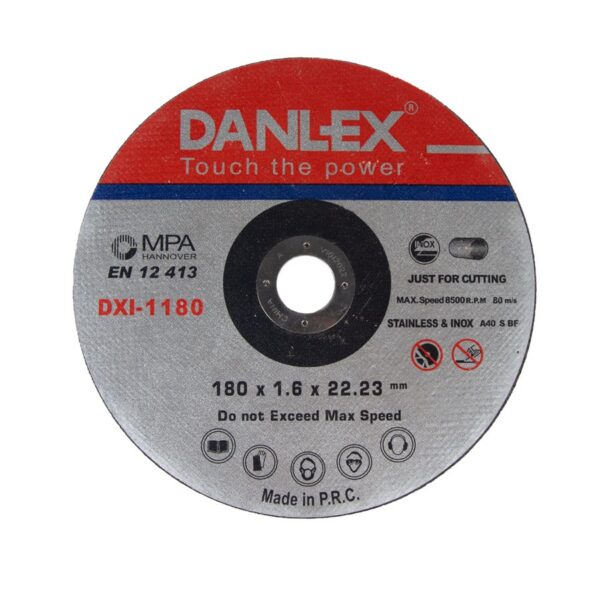 b30efc7773b74debae8d2371cef95dbc صفحه برش فولاد ضد زنگ 180 میلیمتر دنلکس مدل DXI-1180 - Image 1