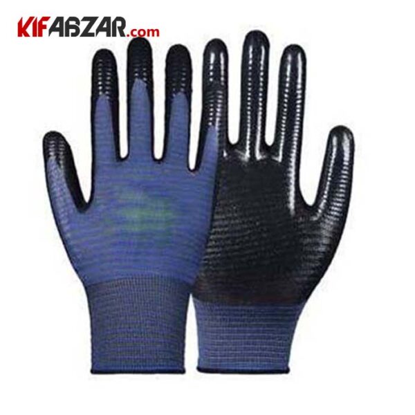 bc22f9c0674f4fd2ac271a03335a317c دستکش ایمنی کار نیتریل کالکان مدل KN01 - Image 1