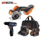 مینی فرز همه کاره شارژی آاگ +  کیت باتری و شارژر 4 آمپر آاگ + دریل شارژی هیوندای