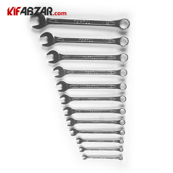 c4dfdd44f6ab400da0b78477127cd9ac ست آچار یکسر تخت یکسر رینگی 12 عددی تاپ تول مدل GAAA1213 - Image 1