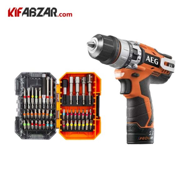 c51e3f8015414b1e9c07c813498a9bc5 ست دریل پیچگوشتی شارژی +جعبه سری پیچگوشتی 45 پارچه - Image 1