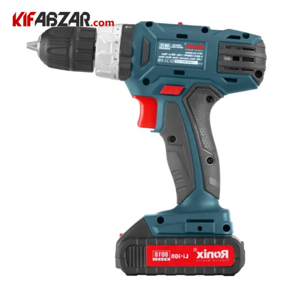 دریل پیچ‌گوشتی چکشی شارژی رونیکس مدل  8018