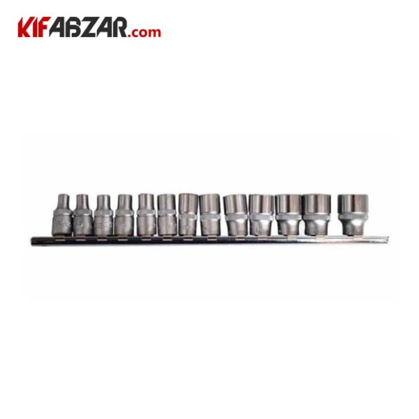 d5fdbff4ebf6424d965bddb172941ac9 ست بکس ریلی 1/4 اینچ 12 گوش 13 عددی فورس مدل 2133 - Image 1