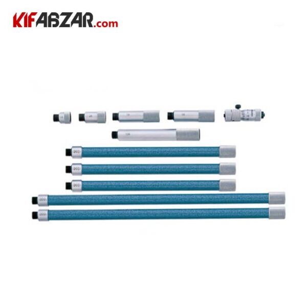 d8960bcfb00941bd8a01e37c655ddebe ست میکرومتر لوله داخل سنج 1500-50 میلیمتر میتوتویو مدل 205 137 - Image 1