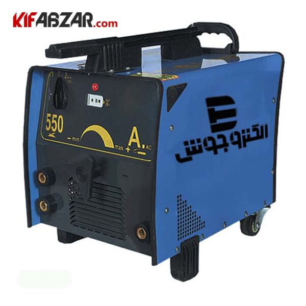 دستگاه جوش ترانسی 550 آمپر الکتروجوش مدل فلکه ای چرخ دار