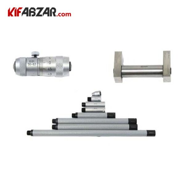 fa1005b0803d4ae8957ee3faa7ec146b ست میکرومتر لوله داخل سنج 1000-50 میلیمتر اینسایز مدل 1000 3222 - Image 1