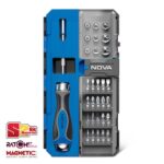 مجموعه 33 عددی سری بکس و پیچ گوشتی نووا مدل NTS 1331