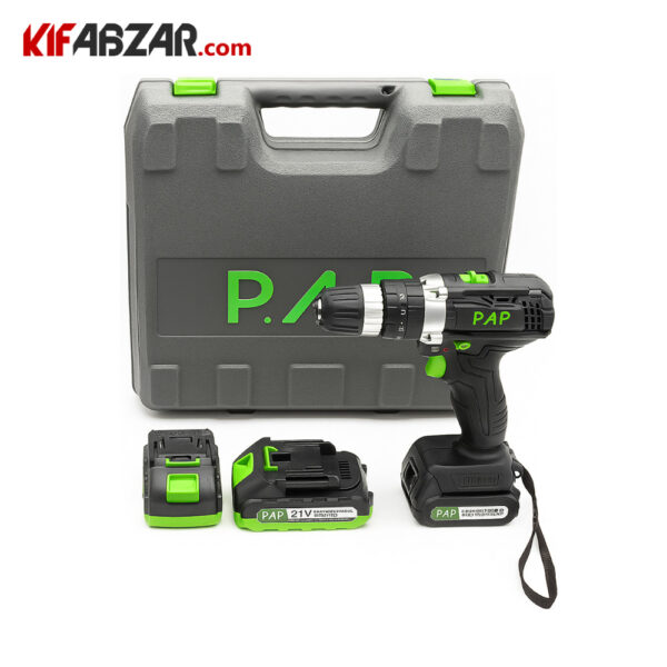 جعبه حمل کیت دریل پیچ گوشتی چکشی شارژی 21 ولت پی ای پی مدل CID-2126