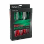 پیچ گوشتی جعبه ای ضربه ای دسته شیشه ای 5 عددی تاپ تول