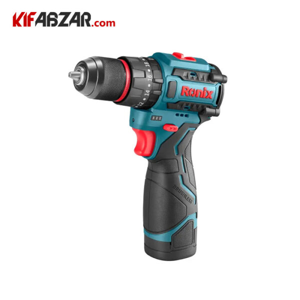 دریل شارژی براشلس 16 ولت رونیکس مدل 8661