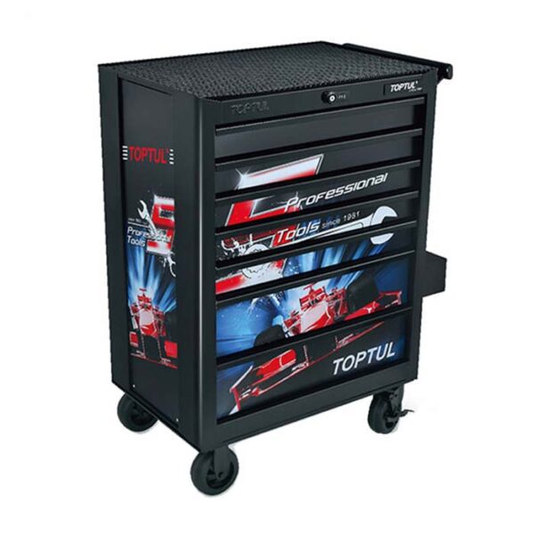 جعبه ابزار 7 کشو چرخ دار ذغالی بدون ابزار تاپ تول مدل TCAQ0707 - Image 5
