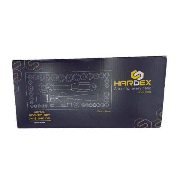 جعبه بکس 1/4 و 3/8 اینچ 40 پارچه هاردکس مدل S34 40PC - Image 2