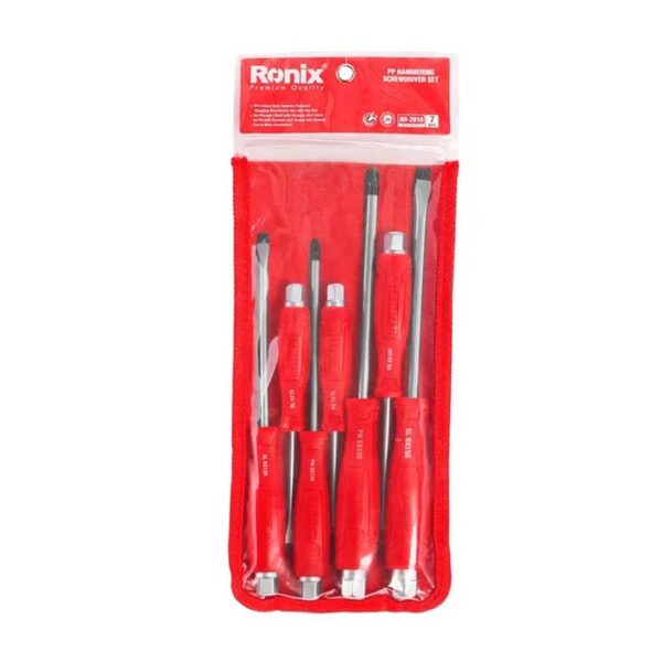 ست پیچ گوشتی ضربه خور دسته پلاستیکی 7 عددی رونیکس مدل RH 2910 - Image 9