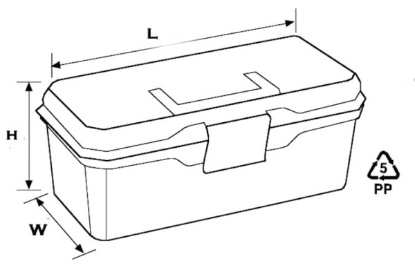جعبه ابزار پلاستیکی پورت‌ بگ مدل AX.01 سایز 13 اینچ - Image 3