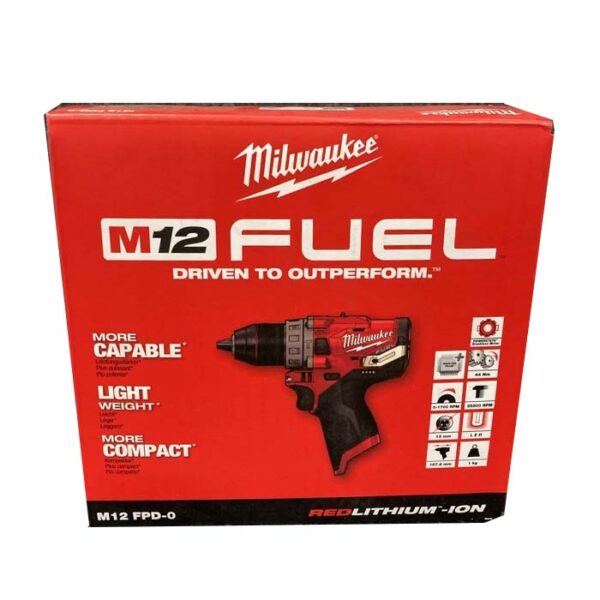 دریل پیچ گوشتی چکشی شارژی 12 ولت میلواکی مدل M12FPDX-0 - Image 6