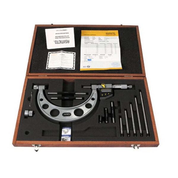 ست میکرومتر دیجیتال خارج سنج 100-0 میلیمتر آسیمتو مدل 6 04 115 - Image 7