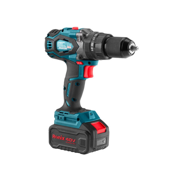 کیت دریل شارژی براشلس 40 ولت رونیکس مدل 8905-40V - Image 2