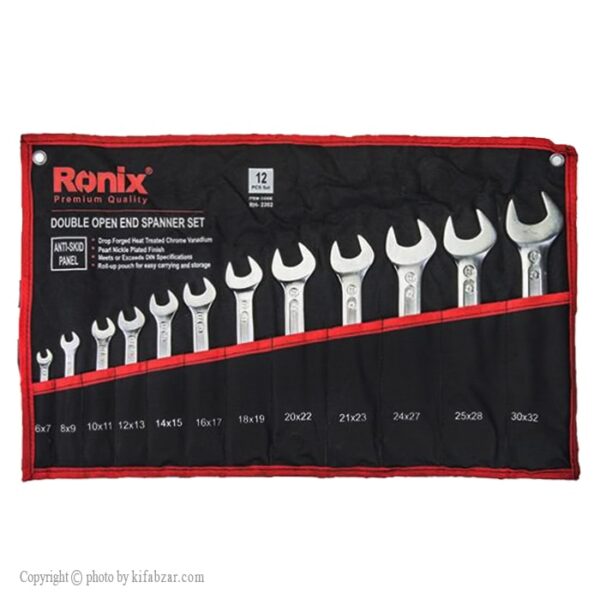 آچار سری 12 عددی دوسر تخت کیفی رونیکس مدل RH-2202 - Image 2