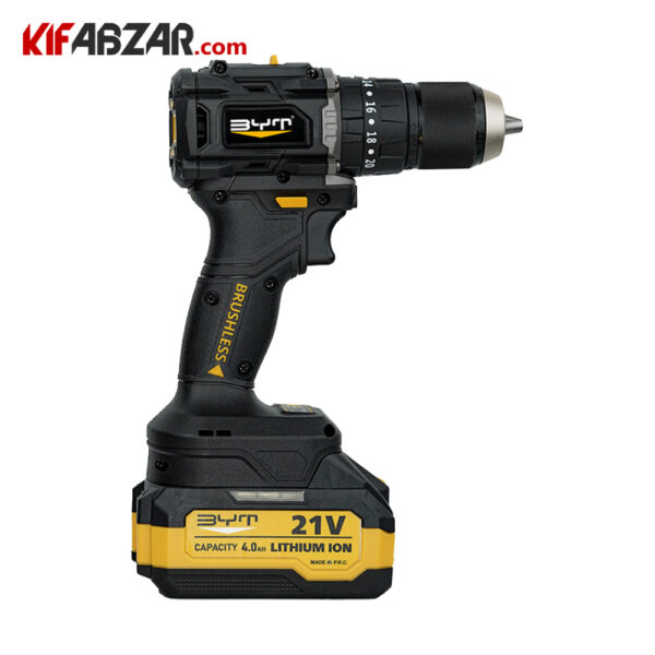 خرید دریل پیچ گوشتی چکشی شارژی 21 ولت بی وای تی مدل 1221-8