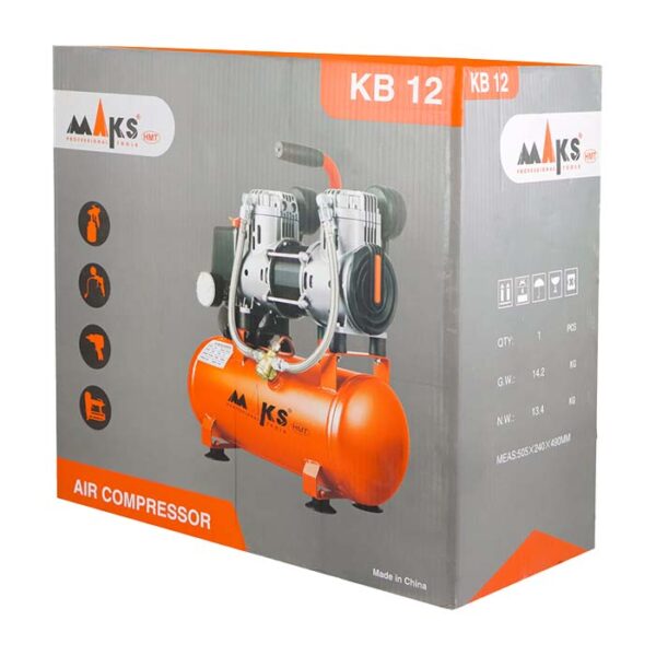 کمپرسور باد سایلنت 12 لیتری مکس مدل KB12 - Image 6