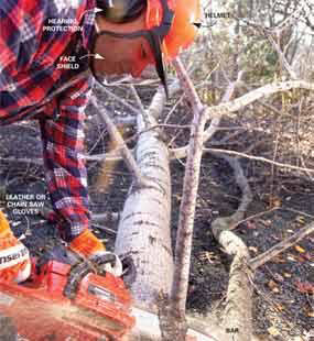 آموزش نحوه کار با اره زنجیری 7