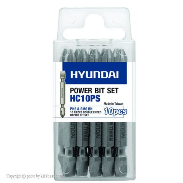 سر پیچ گوشتی 10 عددی هیوندای مدل HC10PS یکسردوسو یکسرچهارسو - Image 2