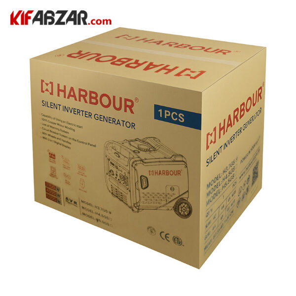بسته بندی ژنراتور برق سایلنت 3700 وات هاربر مدل H3.7GS