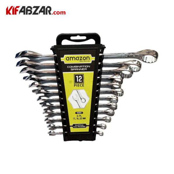 ست آچار یکسر رینگ یکسر تخت 12 عددی آمازون مدل CS12