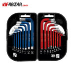 ست آچار آلن دسته کوتاه 18 عددی هیوندای مدل HT185