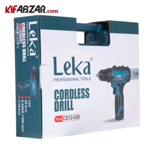 بسته بندی دریل پیچ گوشتی شارژی 12 ولت لکا مدل CD12-030