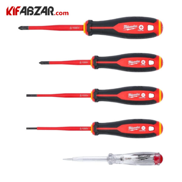 ست 5 عددی پیچ گوشتی عایق میلواکی مدل TRI-LOBE VDE