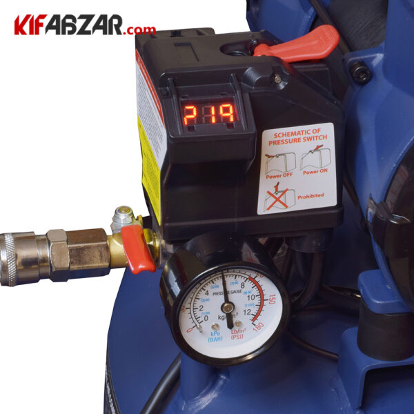 نمایشگر دیجیتال کمپرسور باد 15 لیتری روما مدل پرایم 2-1180F15