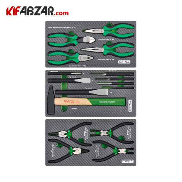 ابزارهای دستی جعبه ابزار 7 کشوی 261 پارچه تاپ تول مدل GE-26118