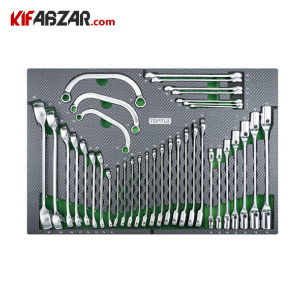 آچارهای تخت جعبه ابزار 7 کشوی 308 پارچه تاپ تول مدل GE-30817